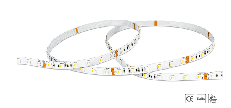 LED strip 24V-RGB 14,4W-60 LEDS/m rol à 5 mtr. IP20
